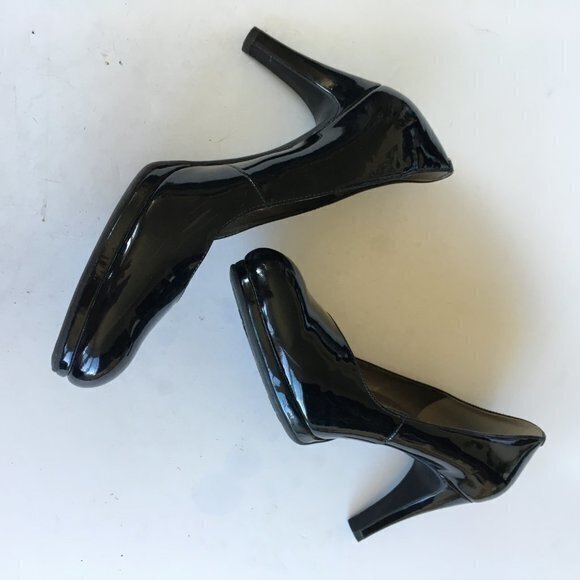 NATURALIZER LENNOX Black‎ Patent Leather Heels Pumps Womens Size 8M Work - Picture 7 of 9